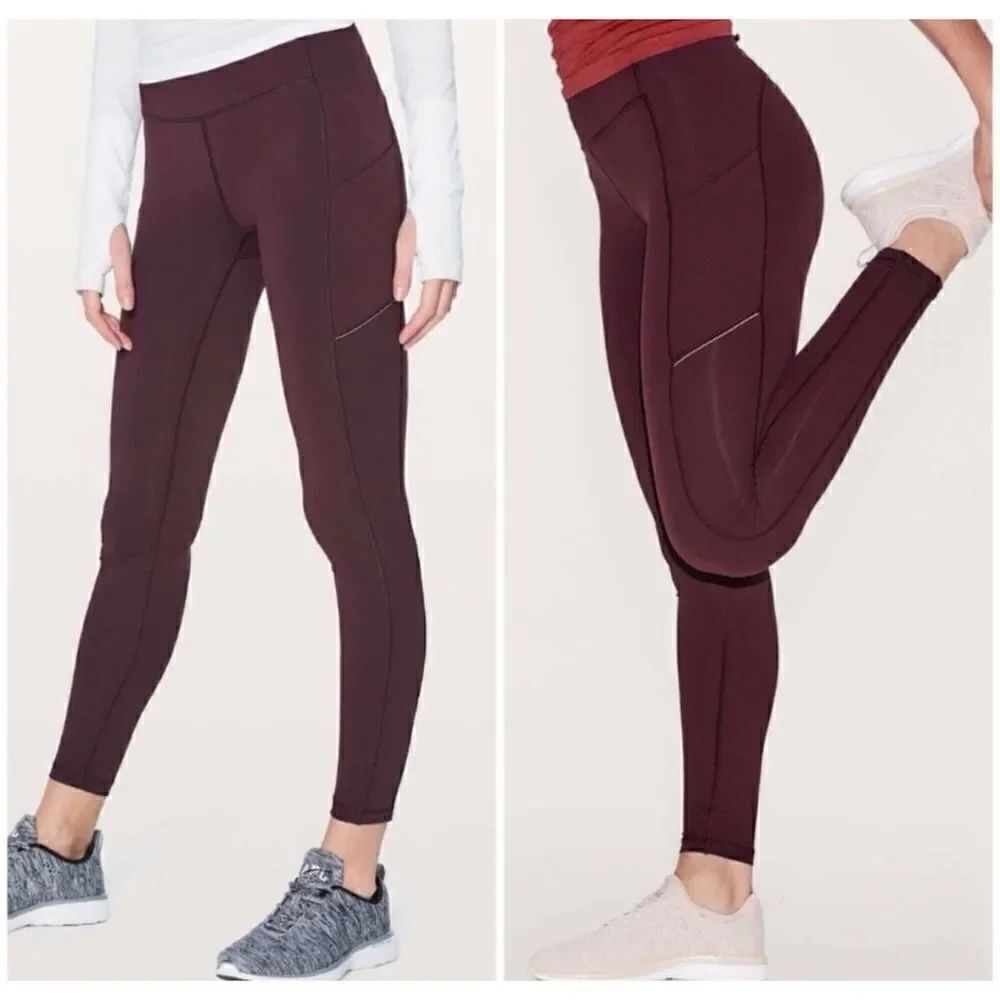 Lululemon Speed Up Tight *Full-On Luxtreme 28" In Black Cherry Size 4